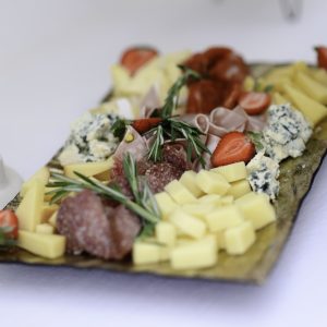 Cheese Board with charcuterie, biscuits and fruit - Manchester Catering Company